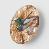 Duck Call Mallard Drake Jäger Wall Clock Runde Wanduhr (Winkel)