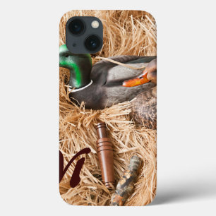 Duck Call Mallard Draunting Monogram IPAD Case
