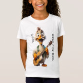 Duck Caricature Guitar Cartoon T-Shirt (Vorderseite)