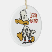 Duck-Cartoon-Klinge Choose Background | Keramik Ornament (Rechts)