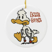 Duck-Cartoon-Klinge Choose Background | Keramik Ornament (Hinten)