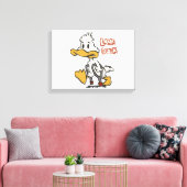 Duck-Cartoon-Klinge Choose Background | Leinwanddruck (Insitu (Wohnzimmer))