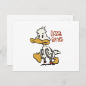 Duck-Cartoon-Klinge Choose Background | Postkarte (Vorne/Hinten)
