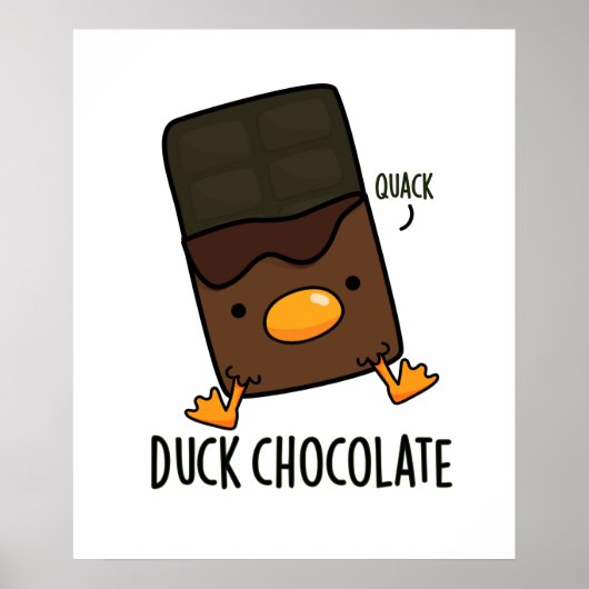 Duck Chocolate Funny Dark Chocolate Puff Poster (Vorne)