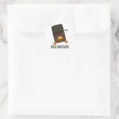 Duck Chocolate Funny Dark Chocolate Puff Runder Aufkleber (Tasche)