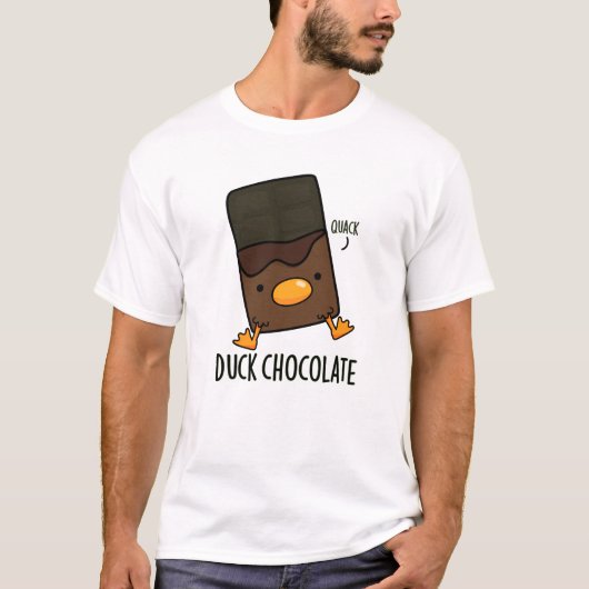 Duck Chocolate Funny Dark Chocolate Puff T-Shirt (Vorderseite)