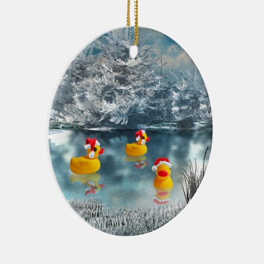 Duck Christmas Keramik Ornament (Rechts)