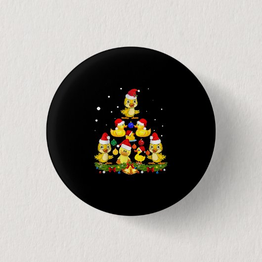 Duck Christmas Tree Button (Vorderseite)
