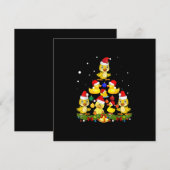 Duck Christmas Tree Einladung (Vorne/Hinten)