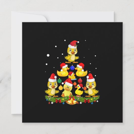 Duck Christmas Tree Einladung (Vorderseite)