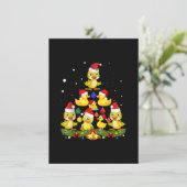 Duck Christmas Tree Einladung (Stehend Vorderseite)
