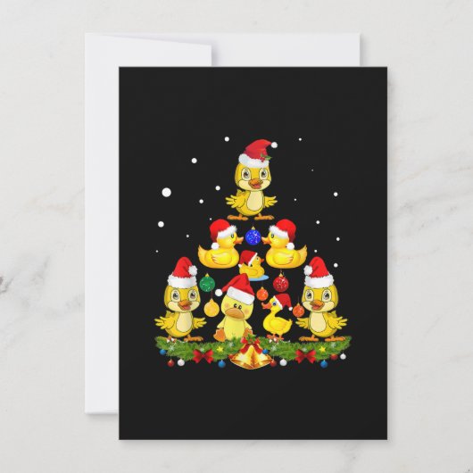 Duck Christmas Tree Einladung (Vorderseite)