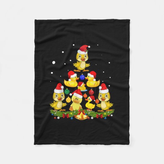 Duck Christmas Tree Fleecedecke (Vorderseite)