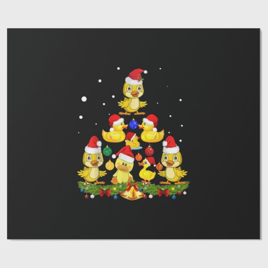 Duck Christmas Tree Geschenkpapier (Flach)