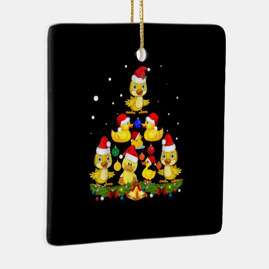 Duck Christmas Tree Keramikornament (Rechts)