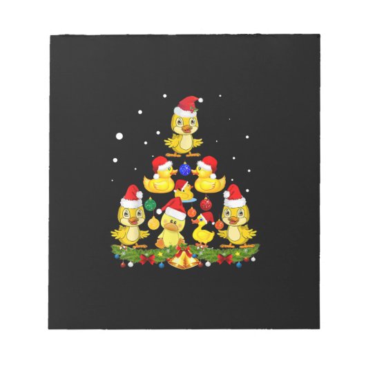 Duck Christmas Tree Notizblock (Vorderseite)