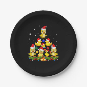 Duck Christmas Tree Pappteller