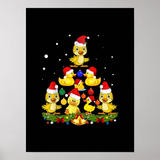 Duck Christmas Tree Poster (Vorne)