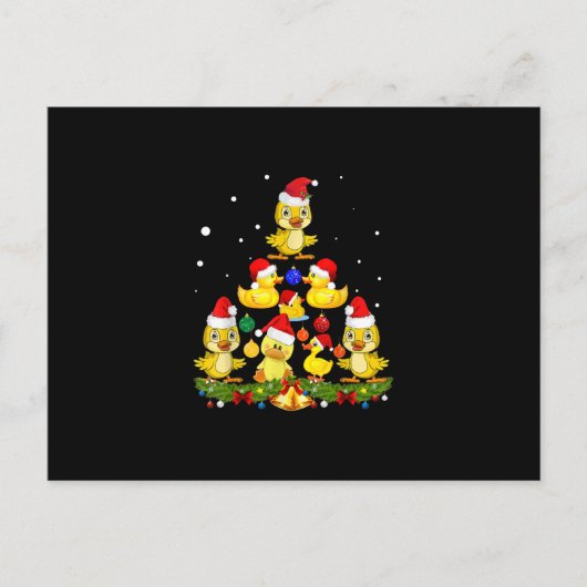 Duck Christmas Tree Postkarte (Vorderseite)