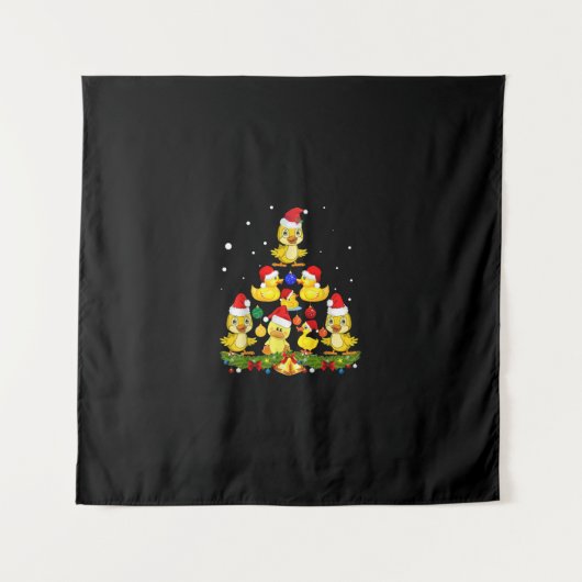Duck Christmas Tree Wandteppich (Vorderseite)
