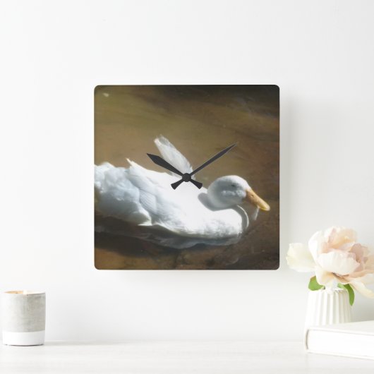 Duck Clock Quadratische Wanduhr (Zuhause)