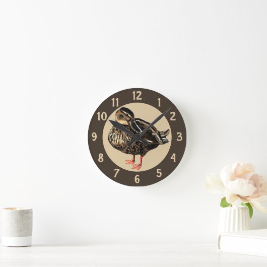 Duck Clock Runde Wanduhr (Zuhause)