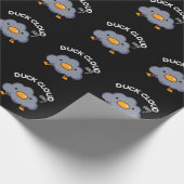 Duck Cloud Funny Weather Puck Dark BG Geschenkpapier (Ecke)