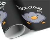 Duck Cloud Funny Weather Puck Dark BG Geschenkpapier (Rolleneckpunkt)