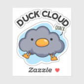 Duck Cloud Funny Weather Puff Aufkleber (Blatt)