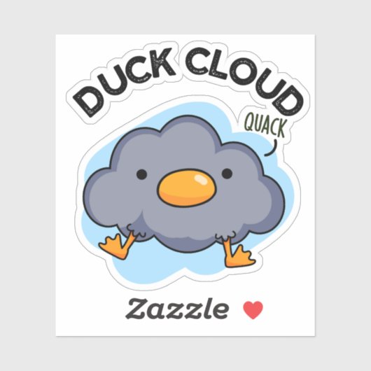 Duck Cloud Funny Weather Puff Aufkleber (Blatt)