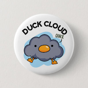 Duck Cloud Funny Weather Puff Button