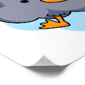 Duck Cloud Funny Weather Puff Poster (Ecke)