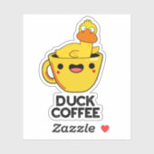 Duck Coffee Funny Drink Pub Aufkleber (Blatt)