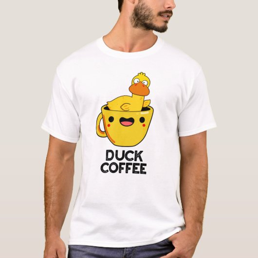 Duck Coffee Funny Drink Pub T-Shirt (Vorderseite)