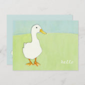 Duck Cool Hello Postcard Postkarte (Vorne/Hinten)