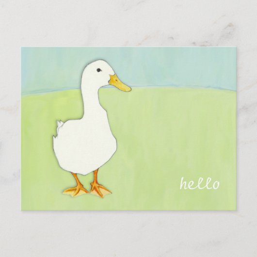 Duck Cool Hello Postcard Postkarte (Vorderseite)