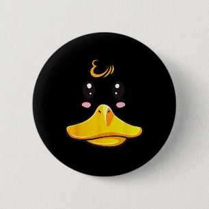 Duck Costume Niedlich Rubber Ducky Face Halloween Button