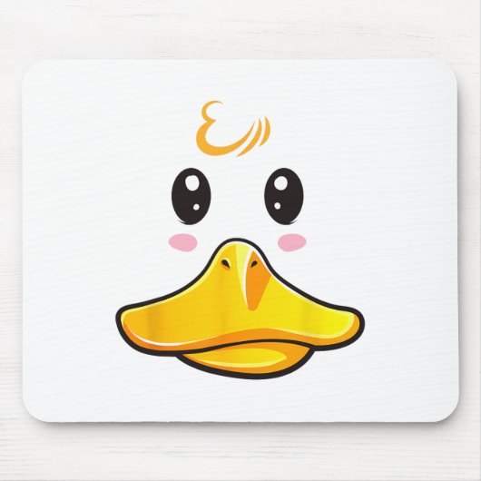 Duck Costume Niedlich Rubber Ducky Face Halloween Mousepad (Vorne)