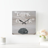 Duck & Cover Quadratische Wanduhr (Zuhause)