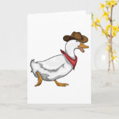 Duck Cowboy Cowboy-Hut Karte (Gelbe Blume)