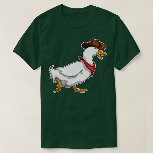 Duck Cowboy Cowboy-Hut T-Shirt (Design vorne)