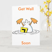 Duck Crash Cartoon wird bald gut Karte (Gelbe Blume)