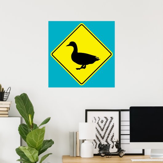 Duck Crossing Road Poster (Heimbüro)