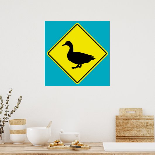 Duck Crossing Road Poster (Küche)