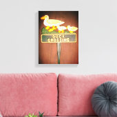 DUCK CROSSING SIGN 3 LEINWANDDRUCK (Insitu (Wohnzimmer))