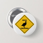 Duck Crossing Street Sign Button (Vorne & Hinten)