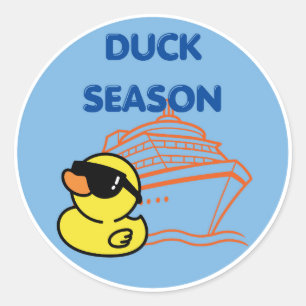 Duck Cruise Ship Runder Aufkleber