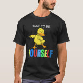 Duck Dabbing Autismus Bewusstsein wagen, selbst zu T-Shirt (Vorderseite)