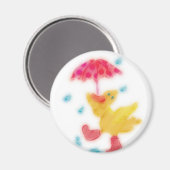 Duck Dancing im Regenmagnet Magnet (Vorderseite/Rückseite)