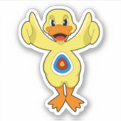 Duck Darts Bullseye Aufkleber (Vorderseite)